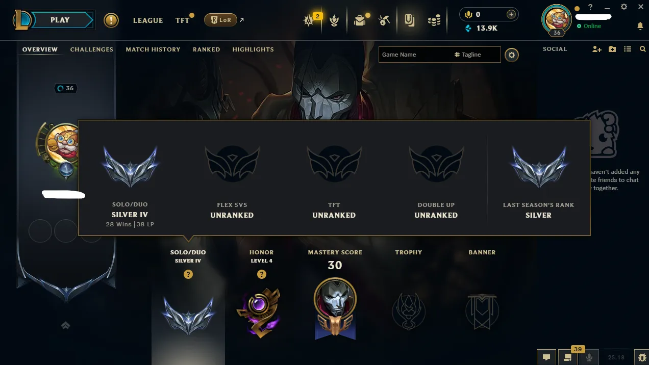 【 OCE 】∙ Silver 4 ♦️ 13.9K BE ♦️ 13 Loot Skins ☑️Name Changeable☑️Unverified Email 🚚 Instant Delivery